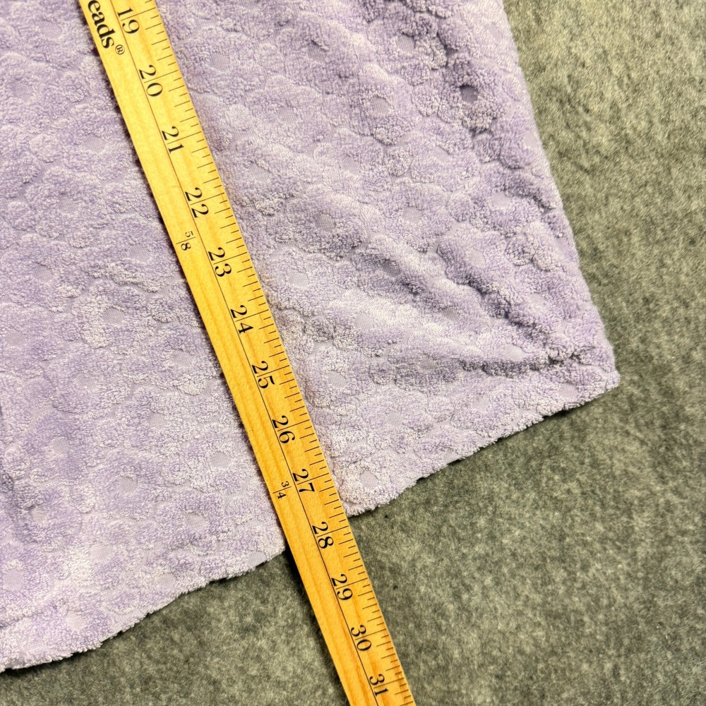 ASOS DESIGN Mens 2XL Lilac Towelling Textured Revere Collar Shirt Short Sleeve - Picture 3 of 10